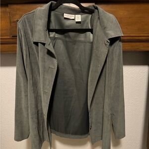 Jaclyn Smith Green Blazer Open Front